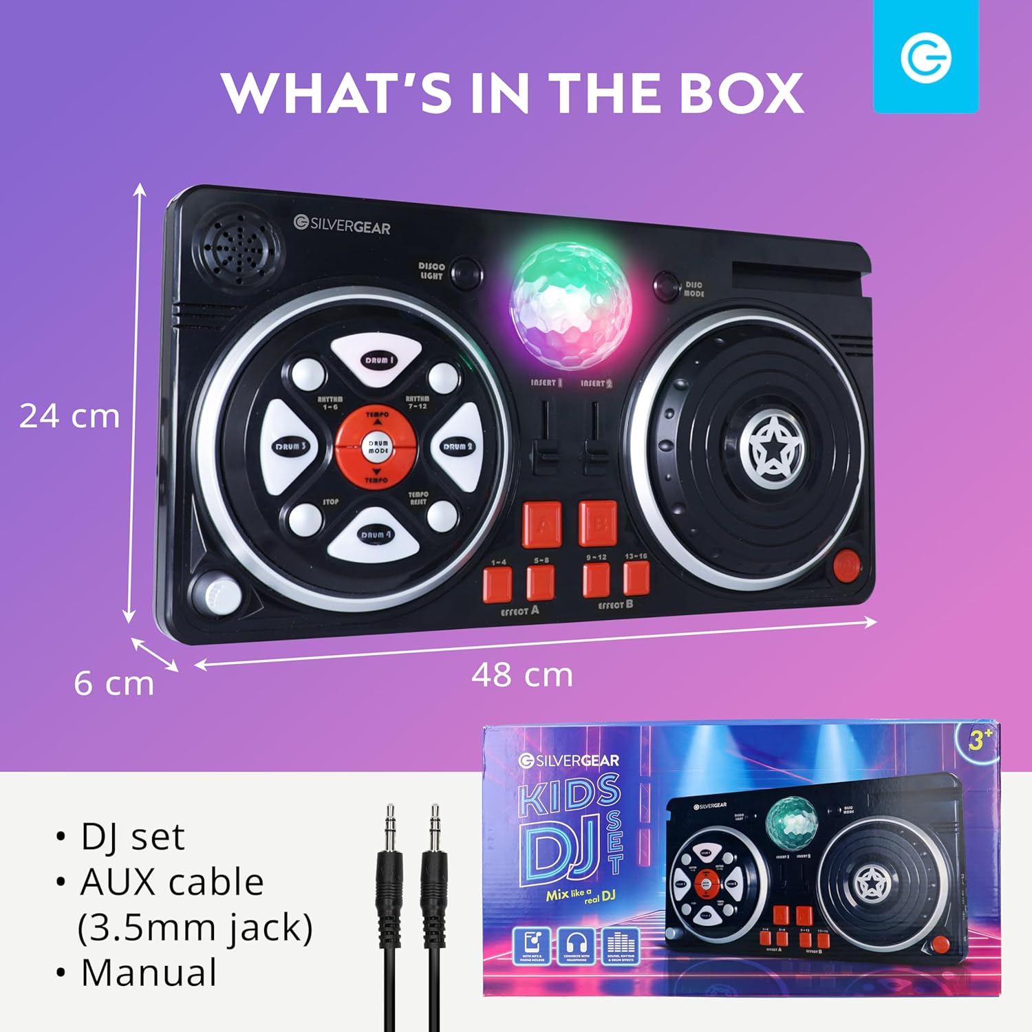 Silvergear® DJ Mixer per Bambini con Cuffie - immagine 6