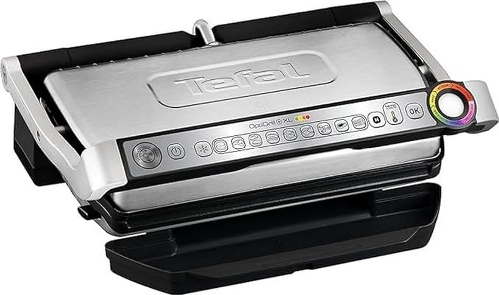 Tefal GC702D - Grill Elettrico 2000W in Acciaio Inox