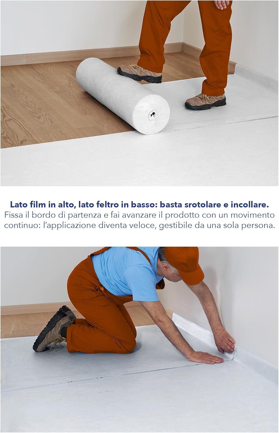 Feltro Autoadesivo per Protezione Pavimenti 1m x 50m - immagine 6