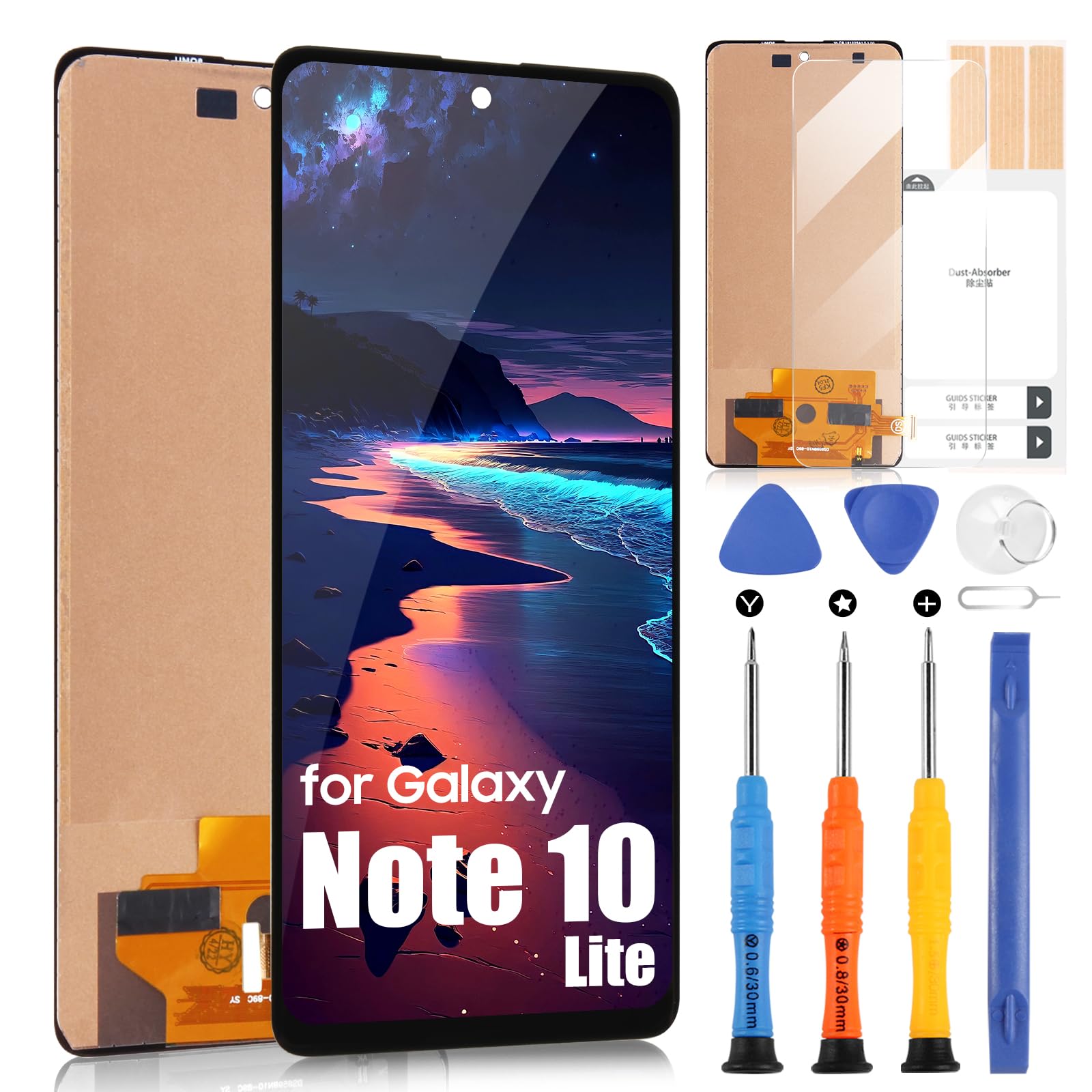 ARSSLY TFT Schermo per Samsung Galaxy Note 10 Lite, Nero