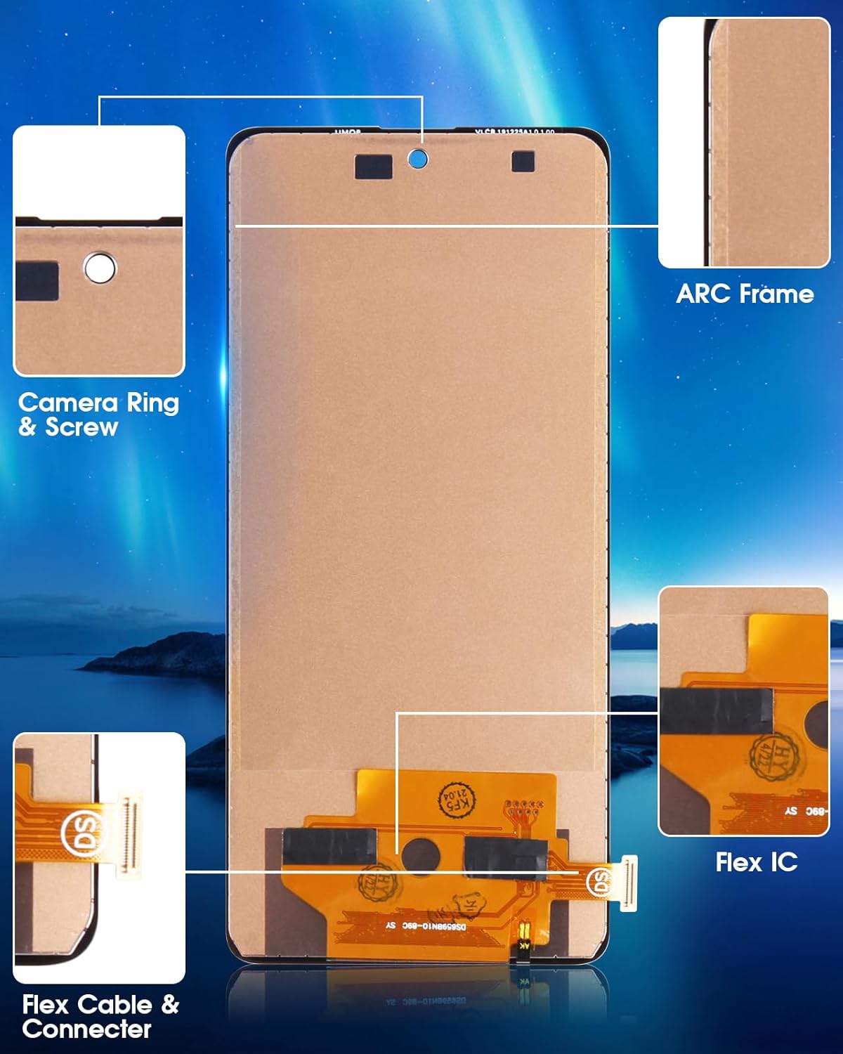 ARSSLY TFT Schermo per Samsung Galaxy Note 10 Lite, Nero - immagine 7