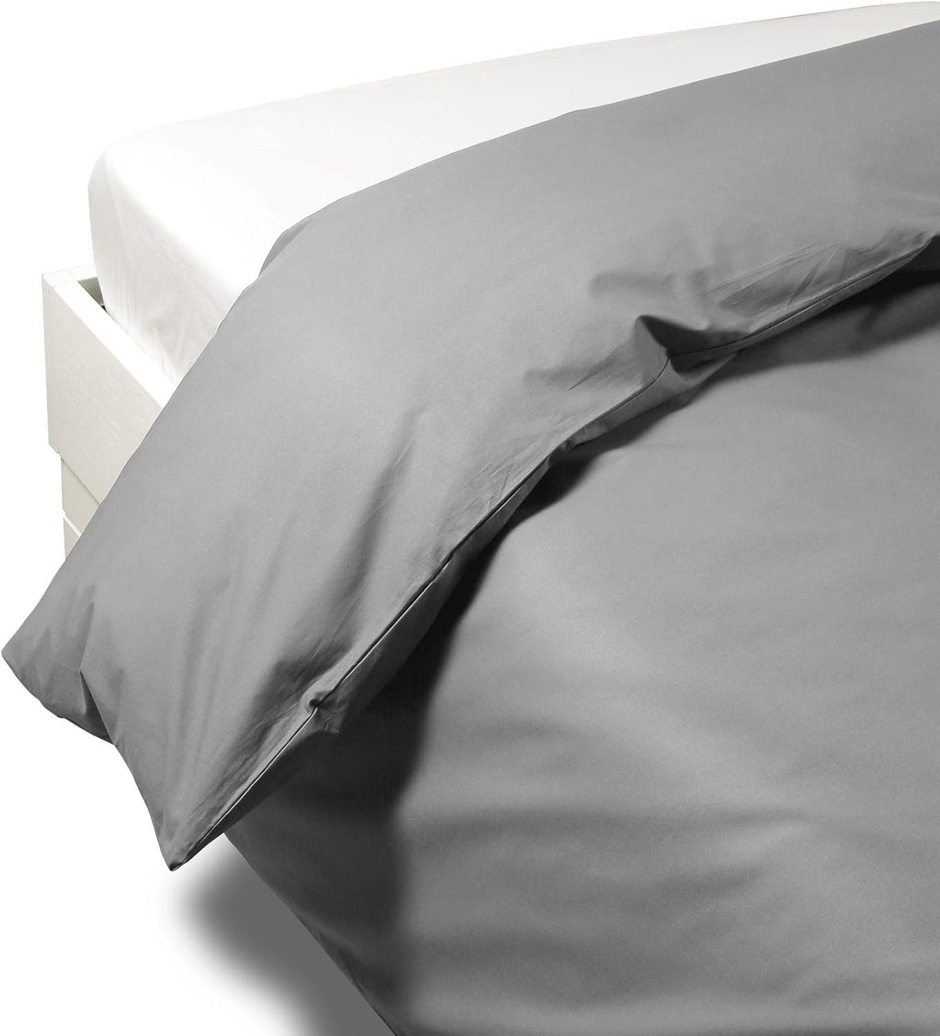 Caleffi 1003576 Percalle Sacco Copripiumino Matrimoniale, Grigio - immagine 1