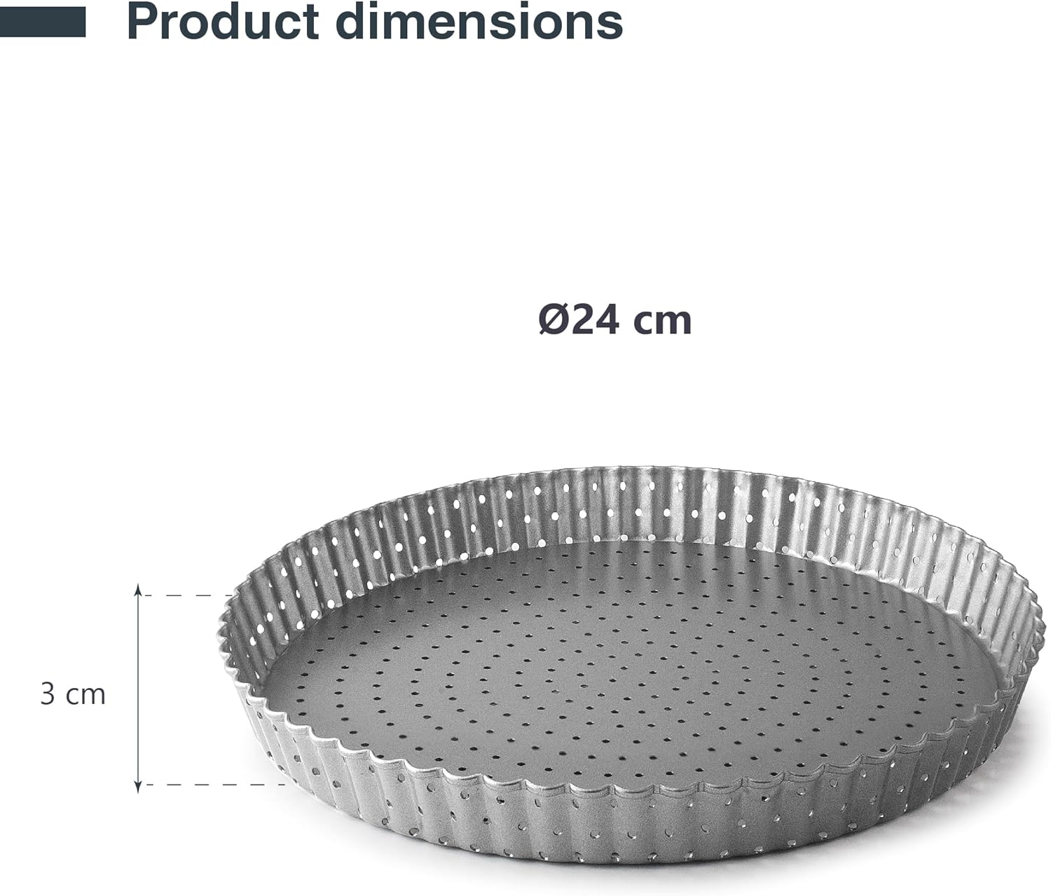 Lacor Tortiera Crostata Forata Antiaderente 24 cm - immagine 2
