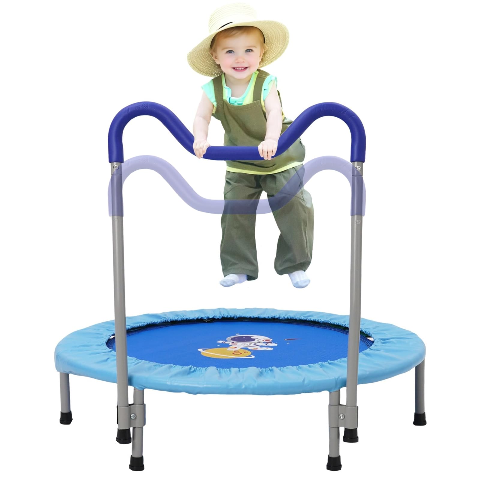 Trampolino Elastico Pieghevole per Bambini 36'', Blu