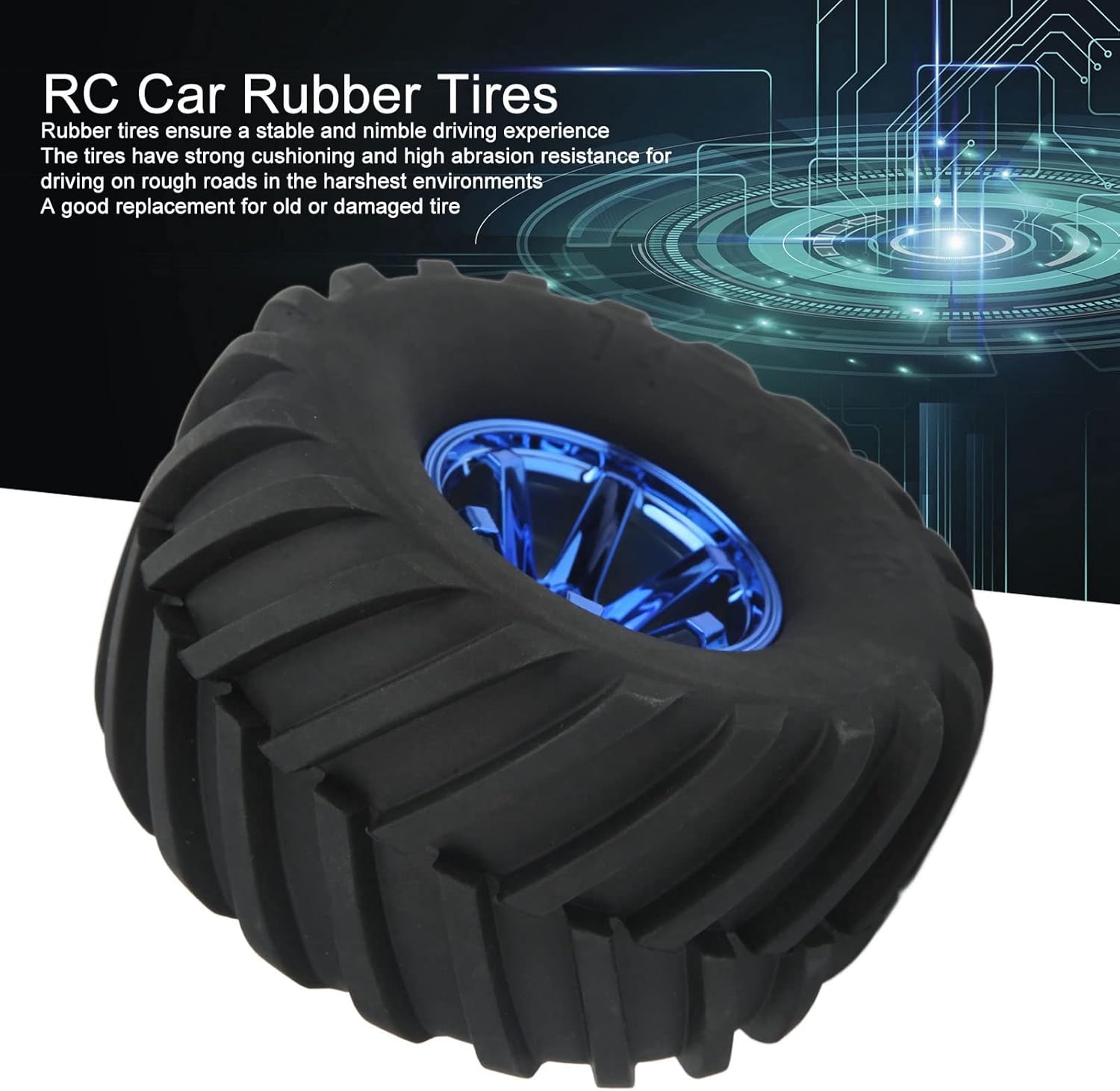 Pneumatici e Ruote per Camion RC 1/10 - 4 Pezzi - immagine 3