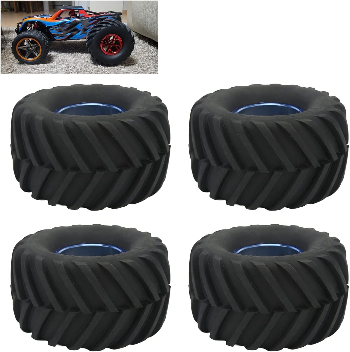 Pneumatici e Ruote per Camion RC 1/10 - 4 Pezzi - immagine 5