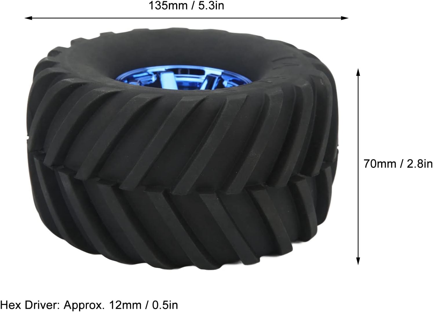 Pneumatici e Ruote per Camion RC 1/10 - 4 Pezzi - immagine 7