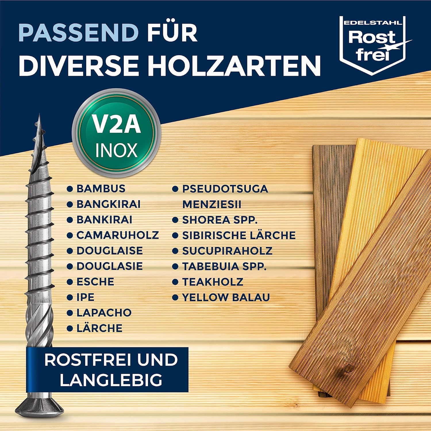 Vite da Terrazza Inox TORX Testa Lente 5x80mm (800 pezzi) - immagine 5