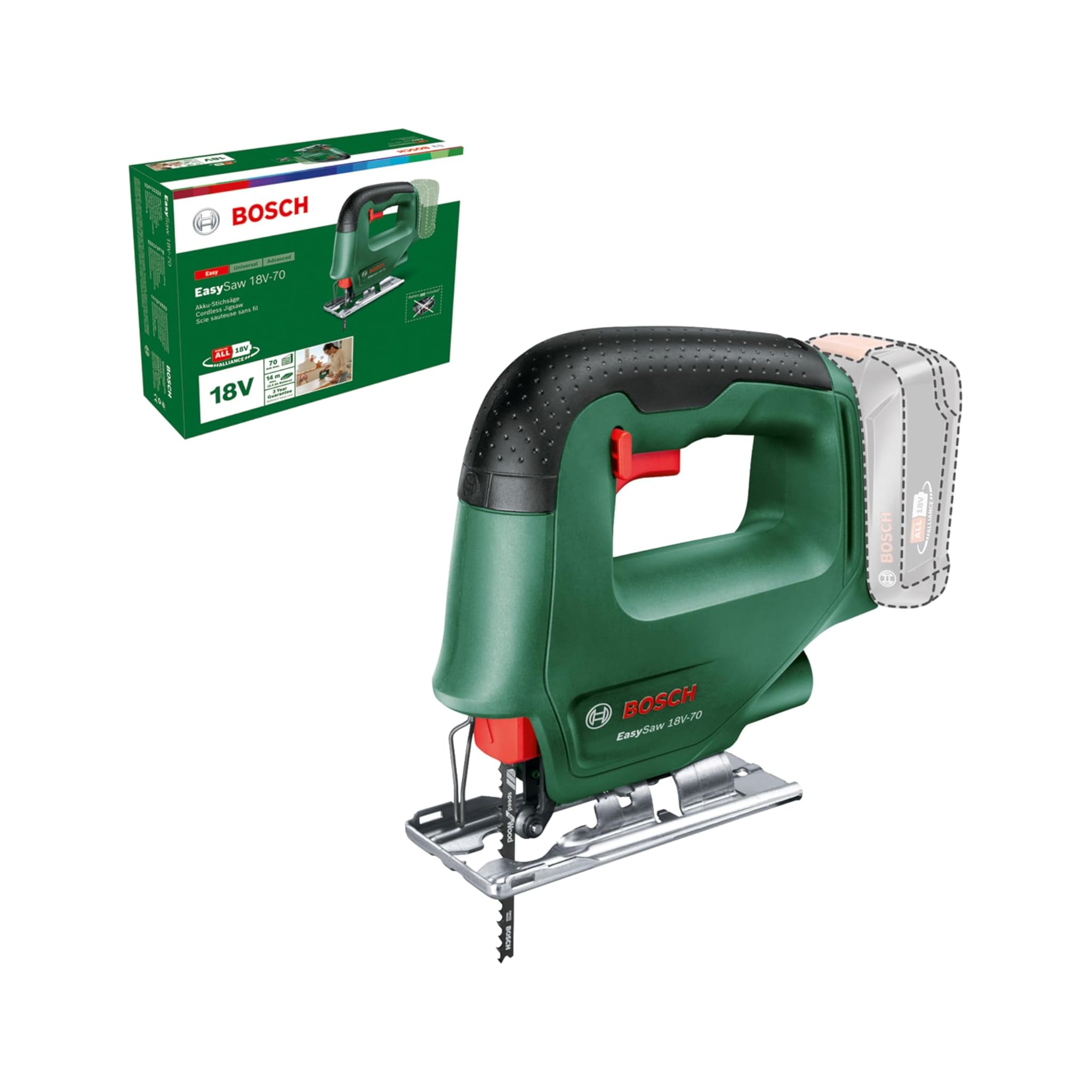 Bosch Seghetto Alternativo a Batteria EasySaw 18V-70