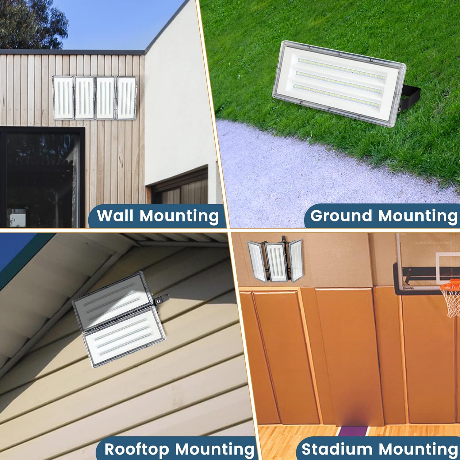 Faretto LED da Esterno 200W 2 Pezzi IP67 7000K - immagine 6