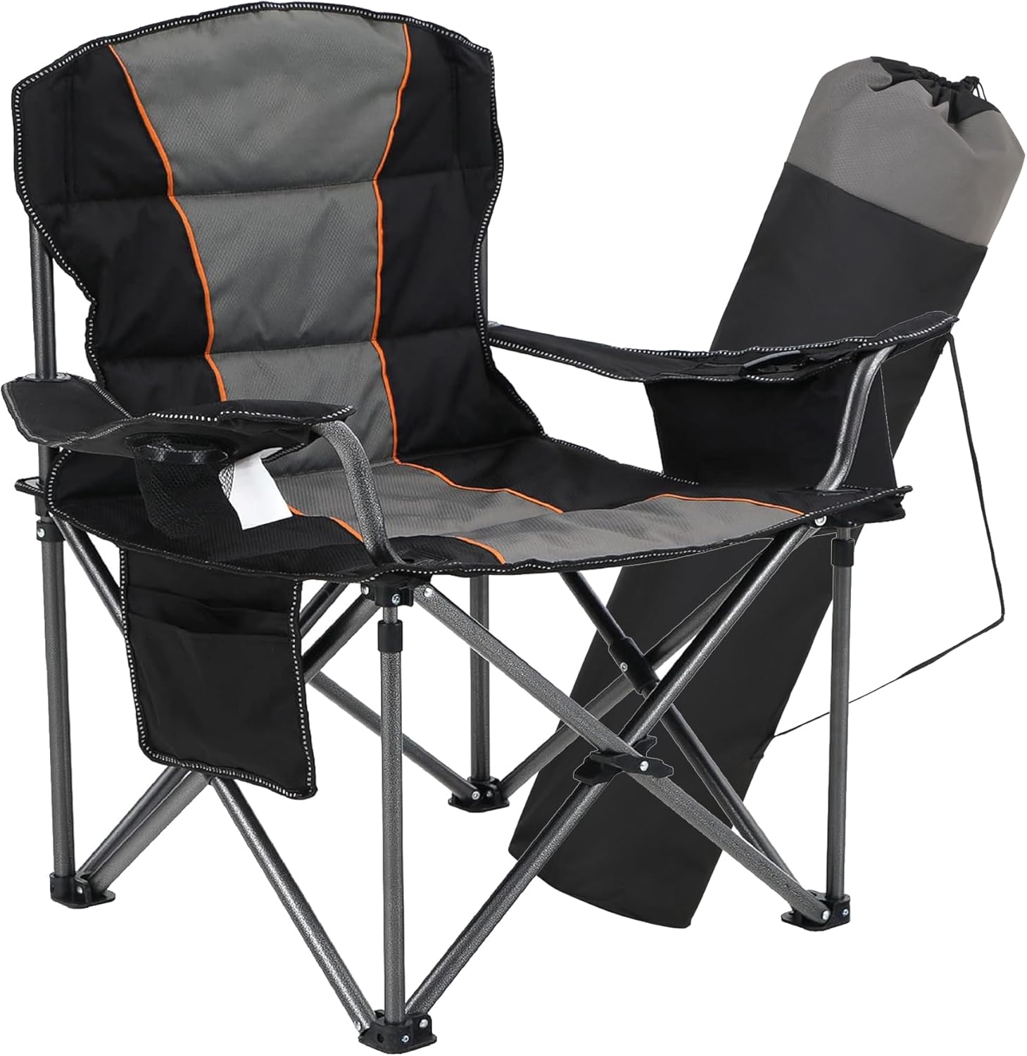 High Point Sports Sedia da Campeggio Pieghevole 200kg, Nera