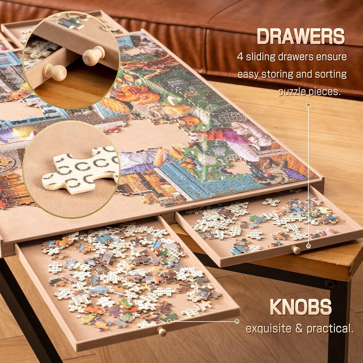 Tektalk Puzzle Board Portatile con 4 Cassetti - immagine 3