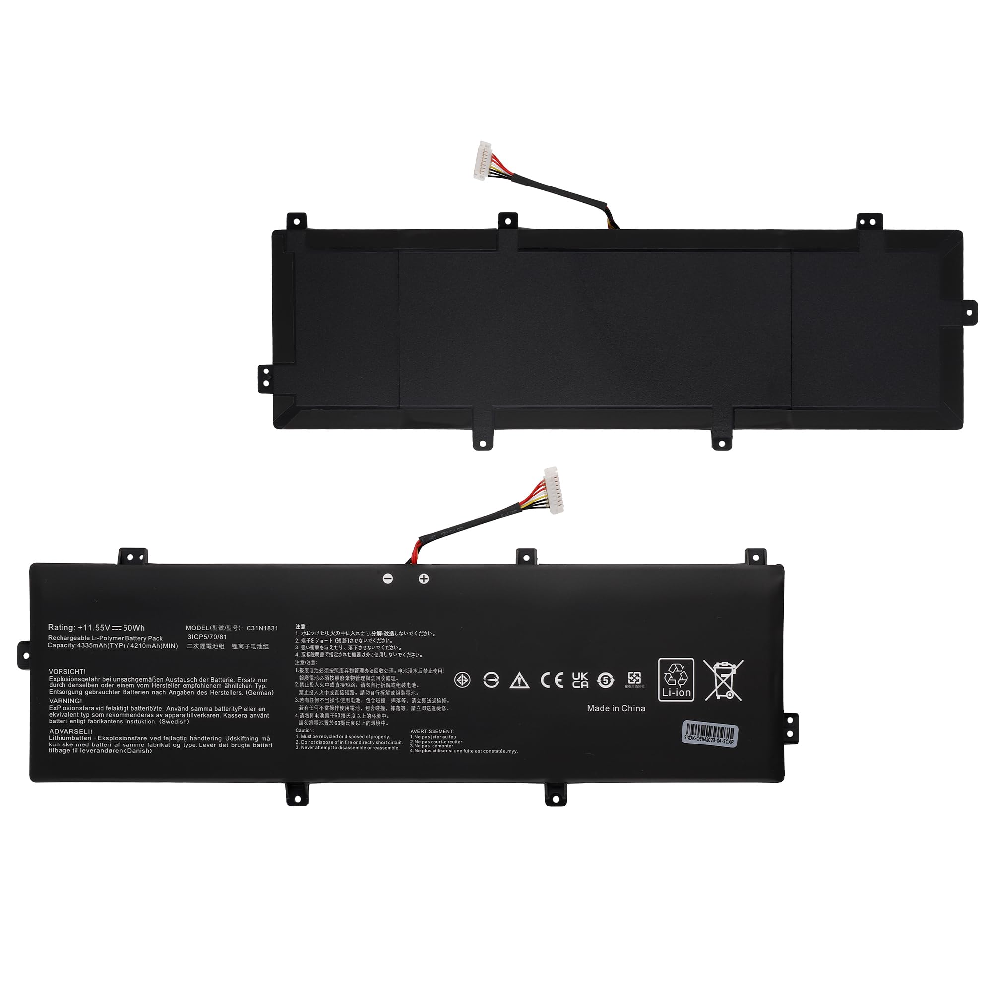 Batteria di Ricambio C31N1831 per Asus Zenbook 14 UX433FA UX433FN
