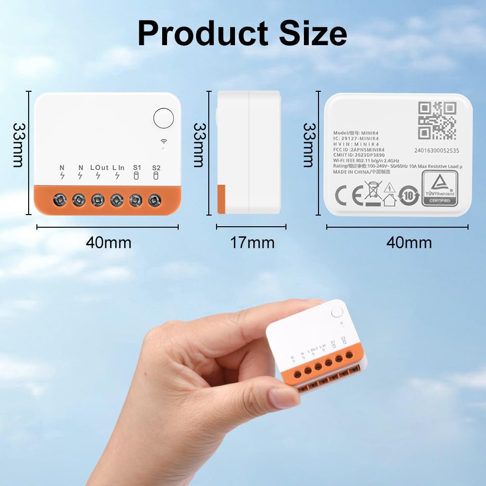 Axfee MINI R4 WiFi Smart Switch 2-Way - immagine 2