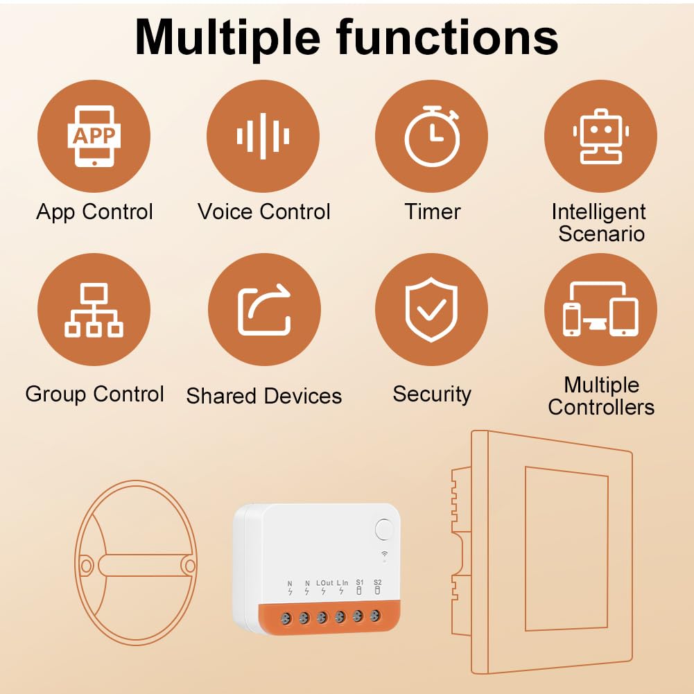 Axfee MINI R4 WiFi Smart Switch 2-Way - immagine 8