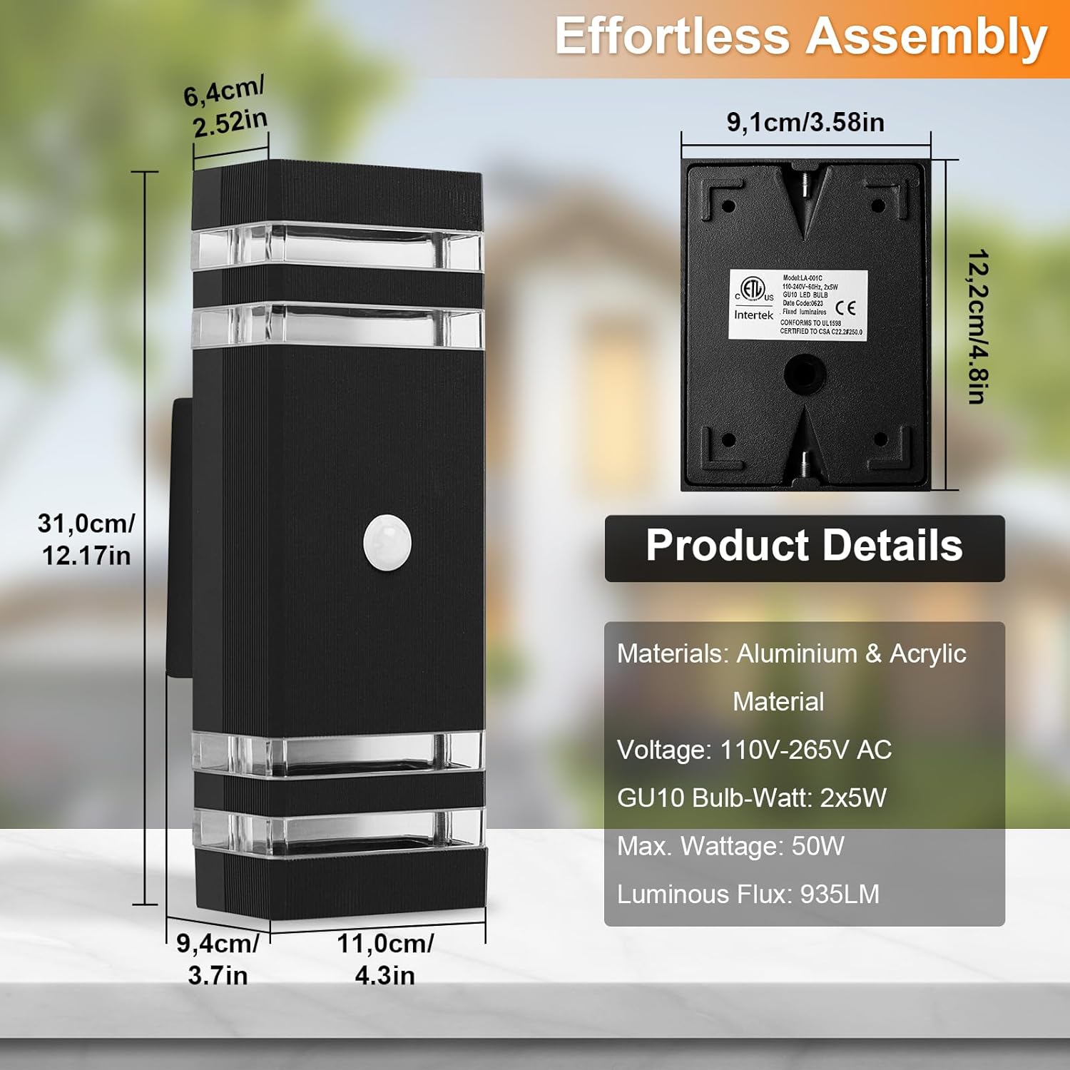 Celavy Lampada da Esterno con Sensore di Movimento GU10 - immagine 6