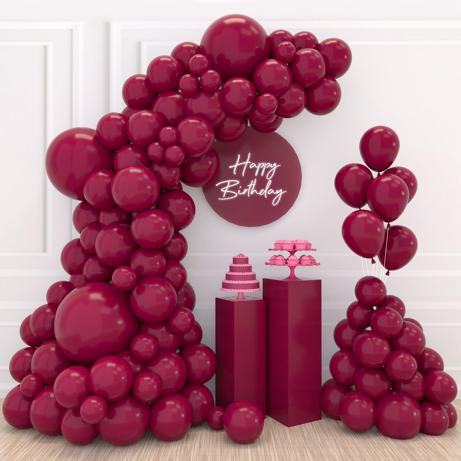 Kit Arco di Palloncini Bordeaux 110 Pezzi