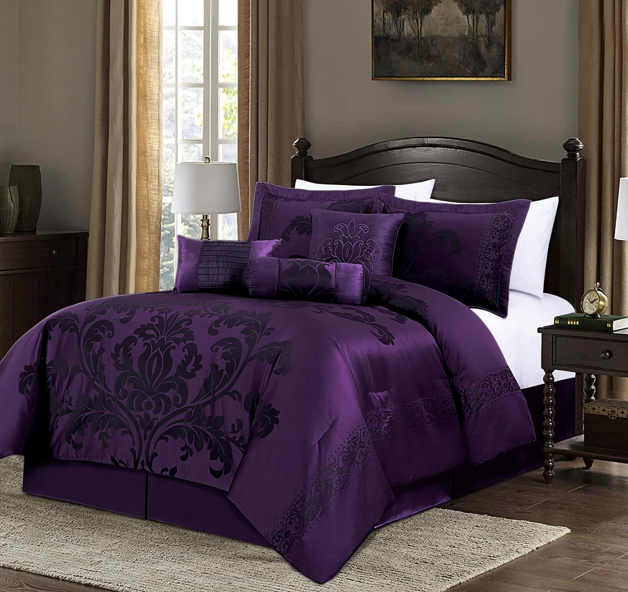 Chezmoi Collection Royale - Set copripiumino jacquard 7 pezzi