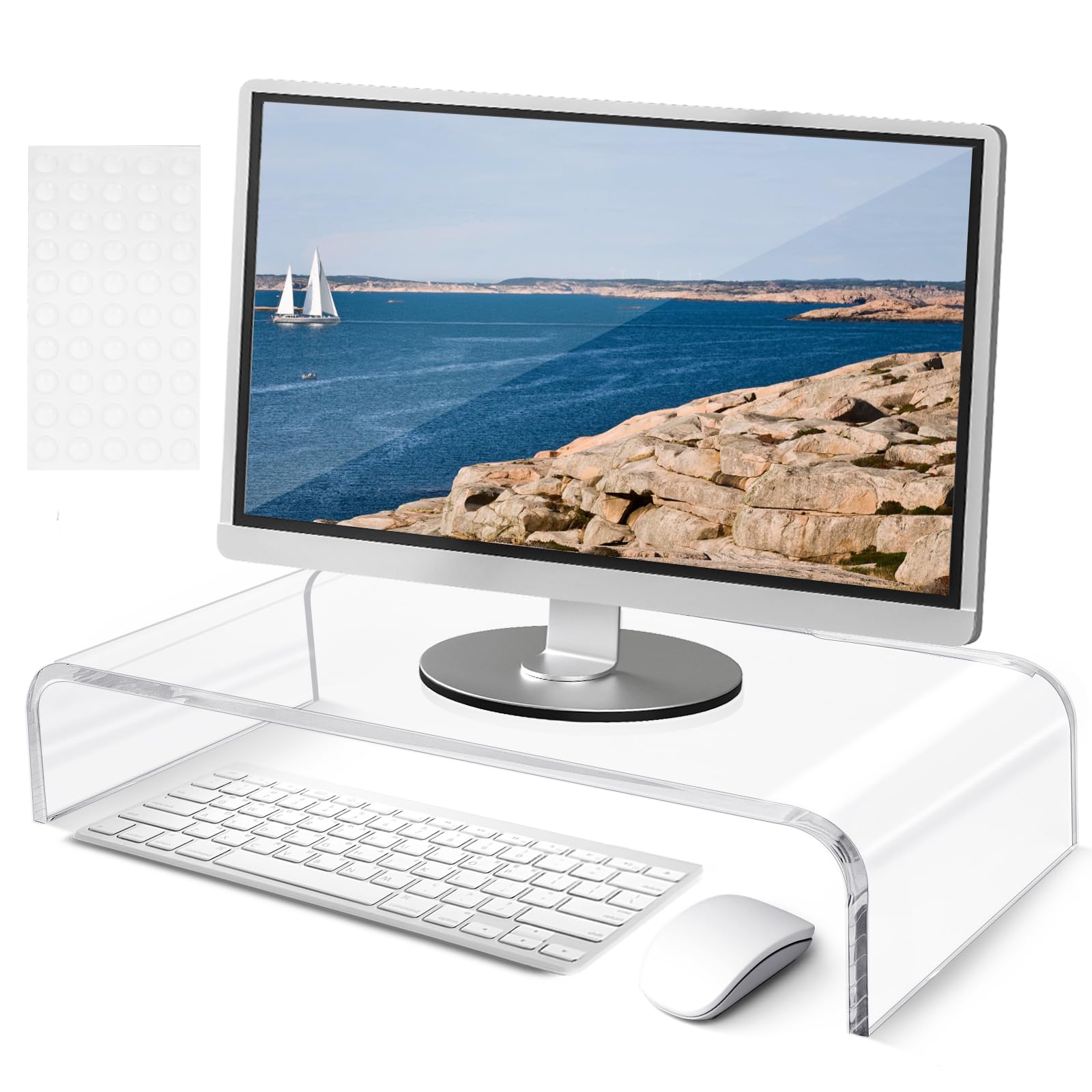 Swawis Monitor Riser Acrilico 50x20x10cm