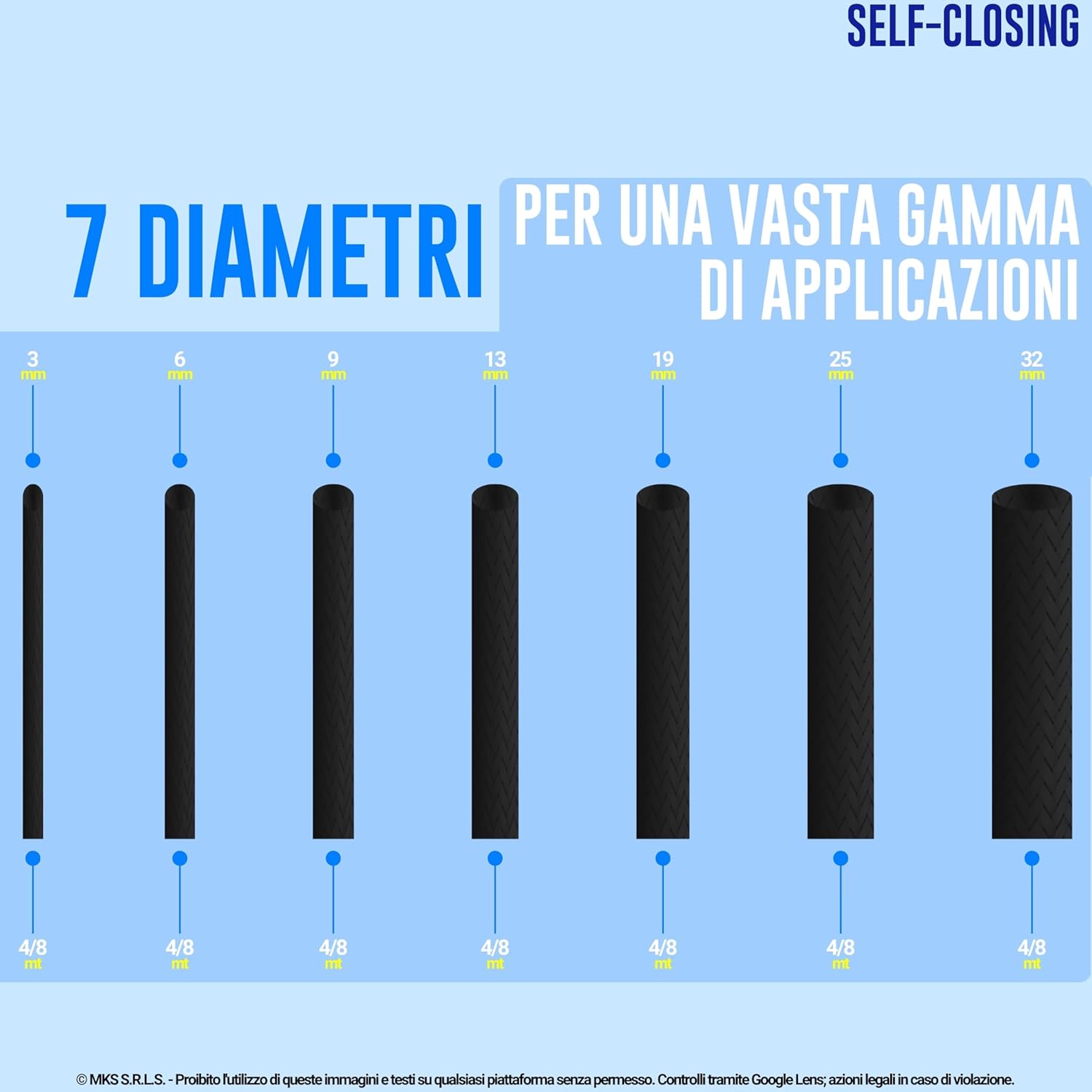Marketconnect® Guaina Cavi SELF-CLOSING Ø 32mm L 8mt - immagine 4