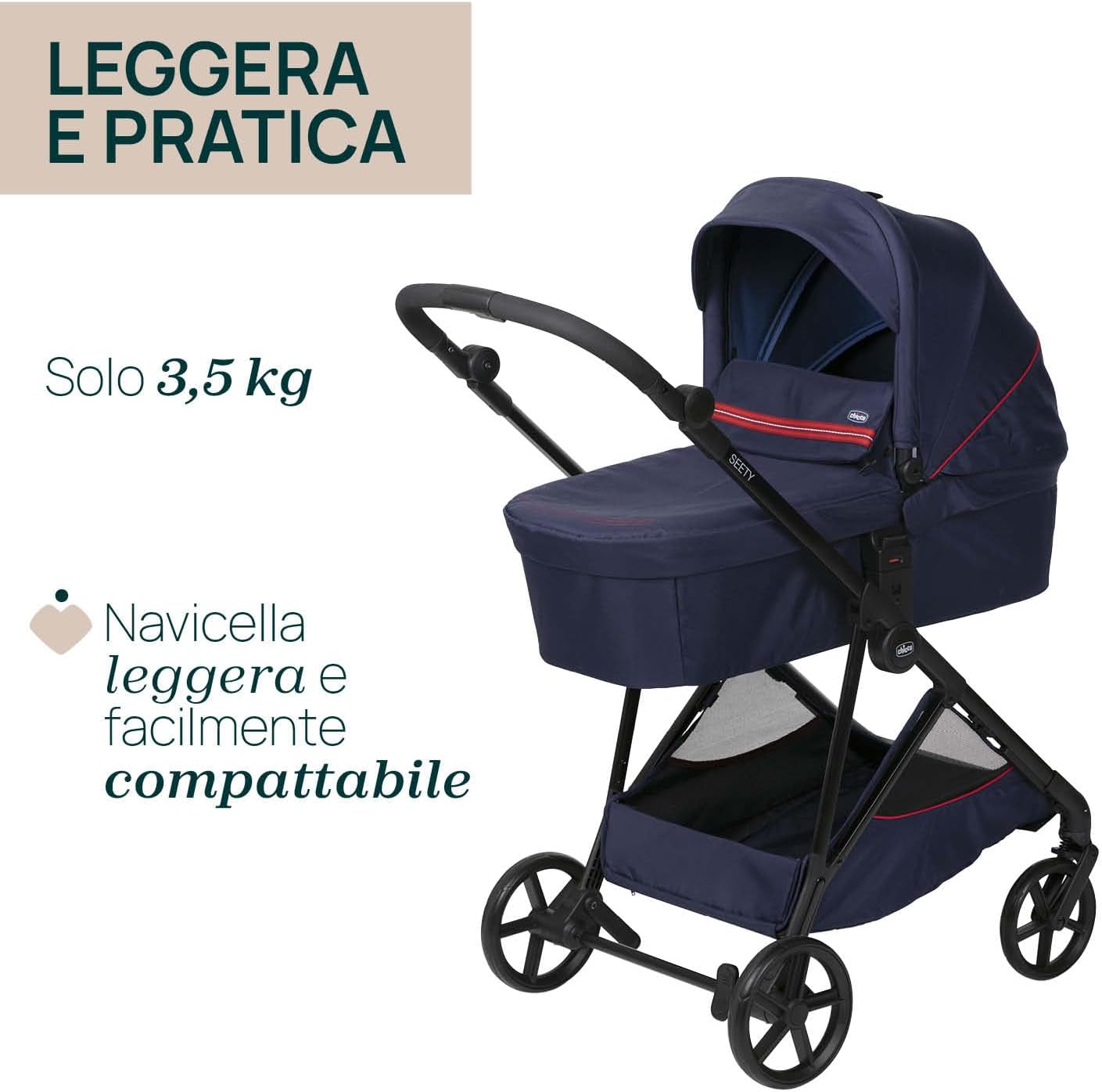 Chicco Navicella Seety Ampia e Imbottita - immagine 2