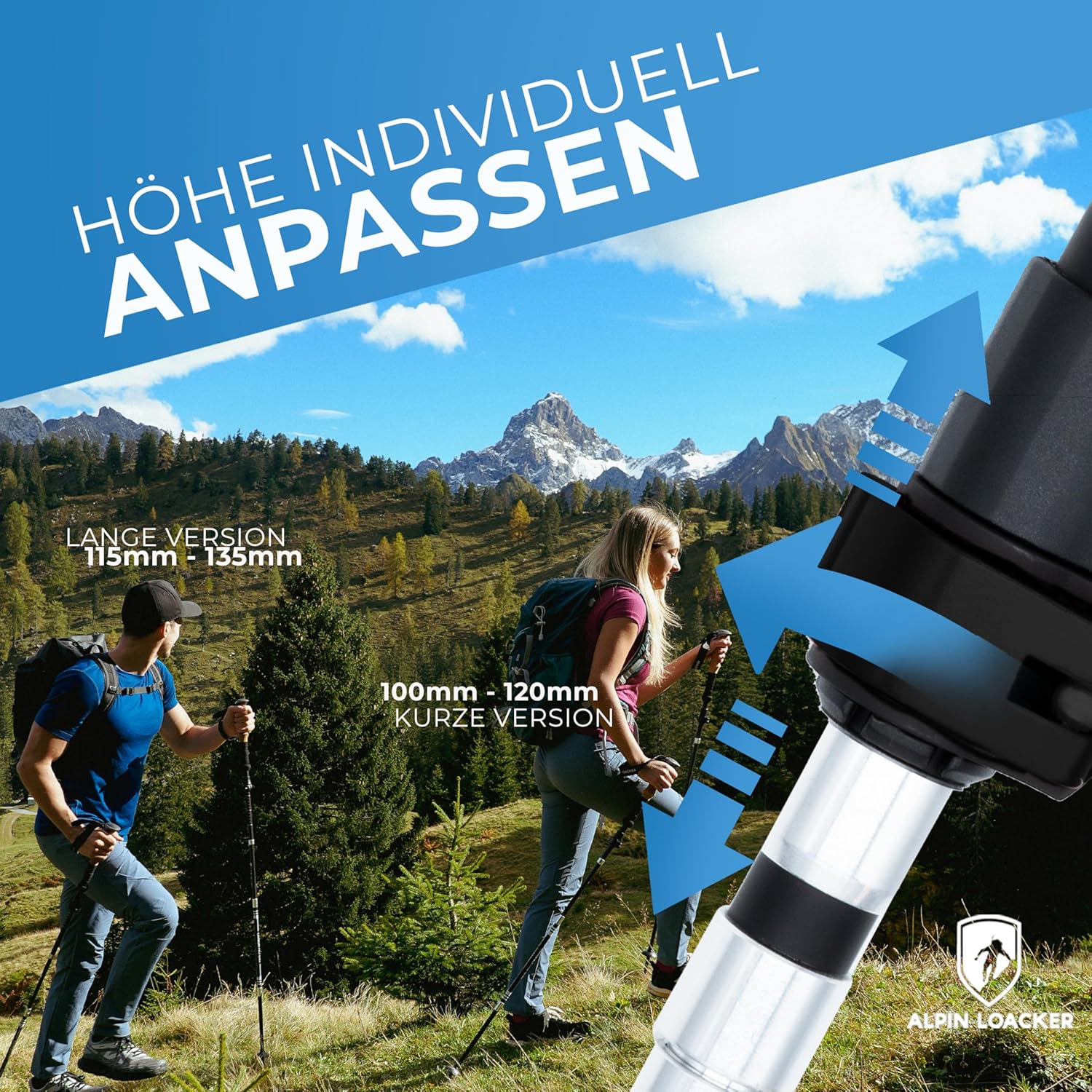 Alpin Loacker Bastoncini Trekking Carbonio o Alluminio - immagine 3