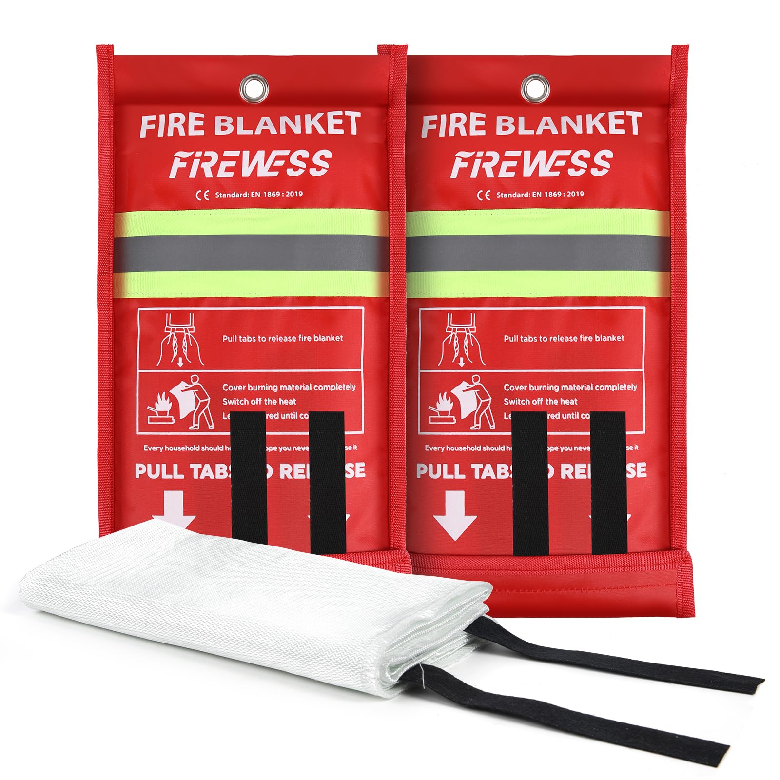 Coperta Antincendio di Emergenza 100x100 cm (2 pz)