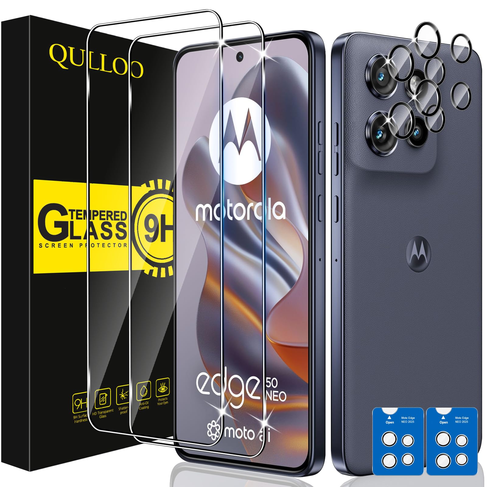 Qulloo Vetro Temperato per Motorola Moto Edge 50 Neo