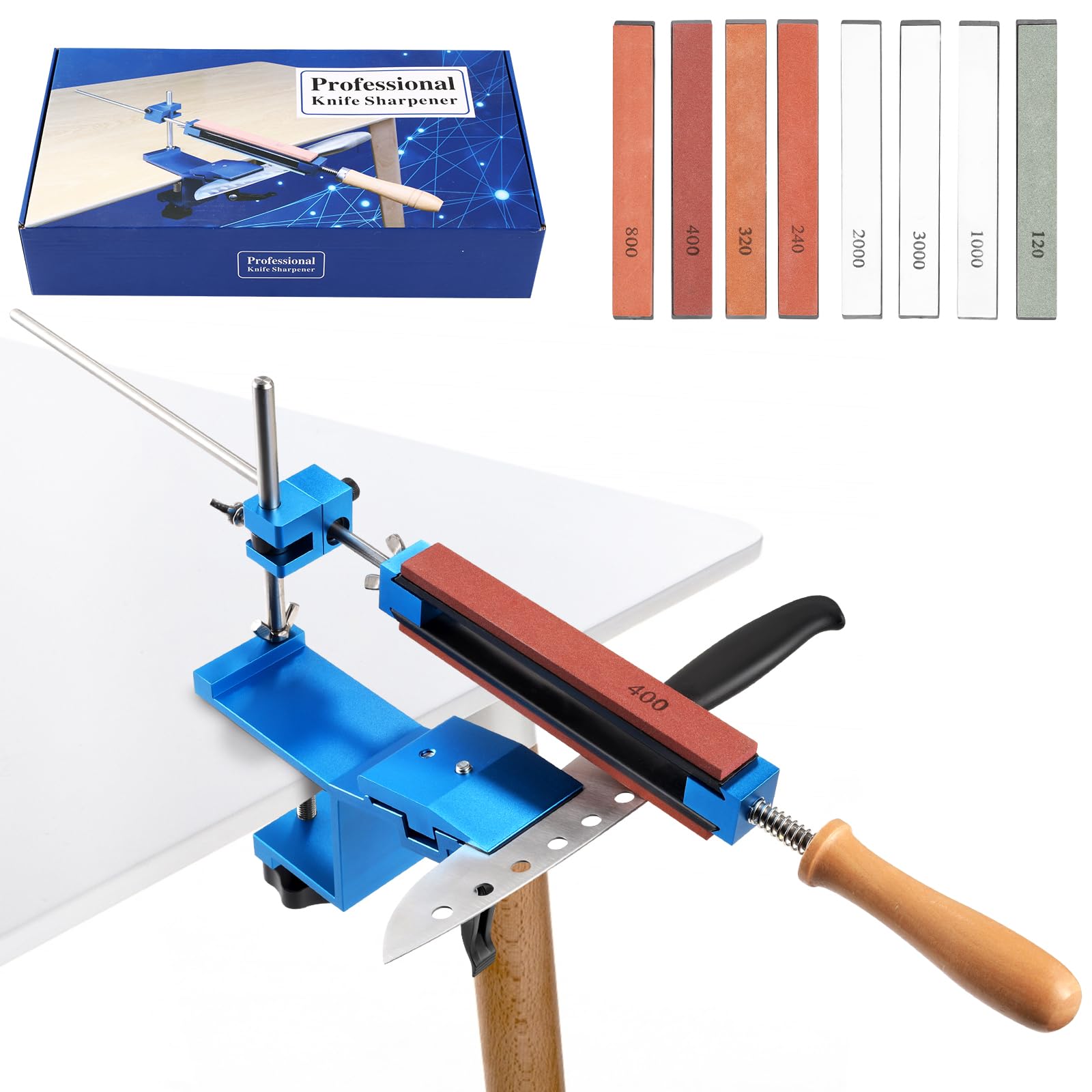 Affilacoltelli Manuale Professionale con Fissaggio Abrasivo