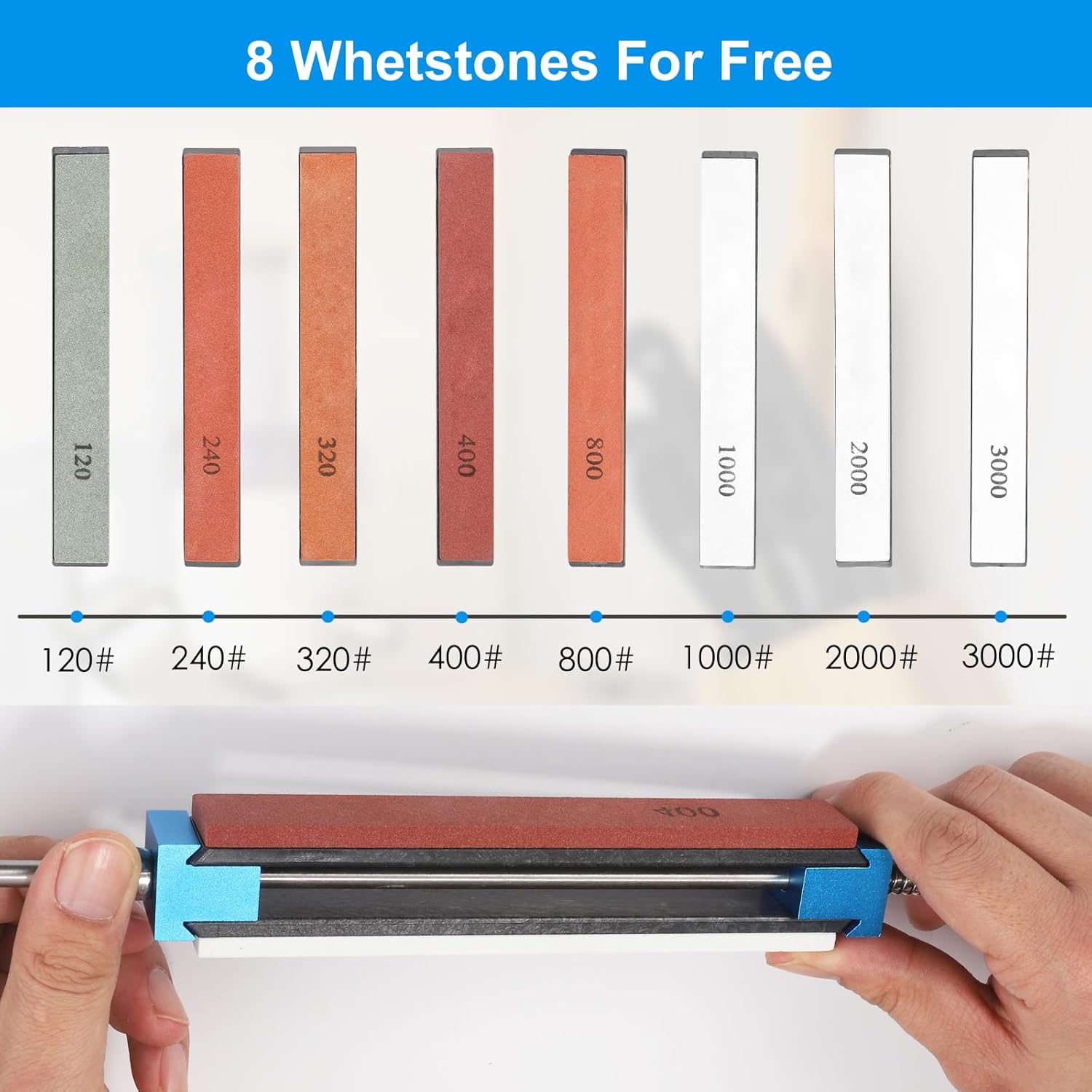 Affilacoltelli Manuale Professionale con Fissaggio Abrasivo - immagine 2