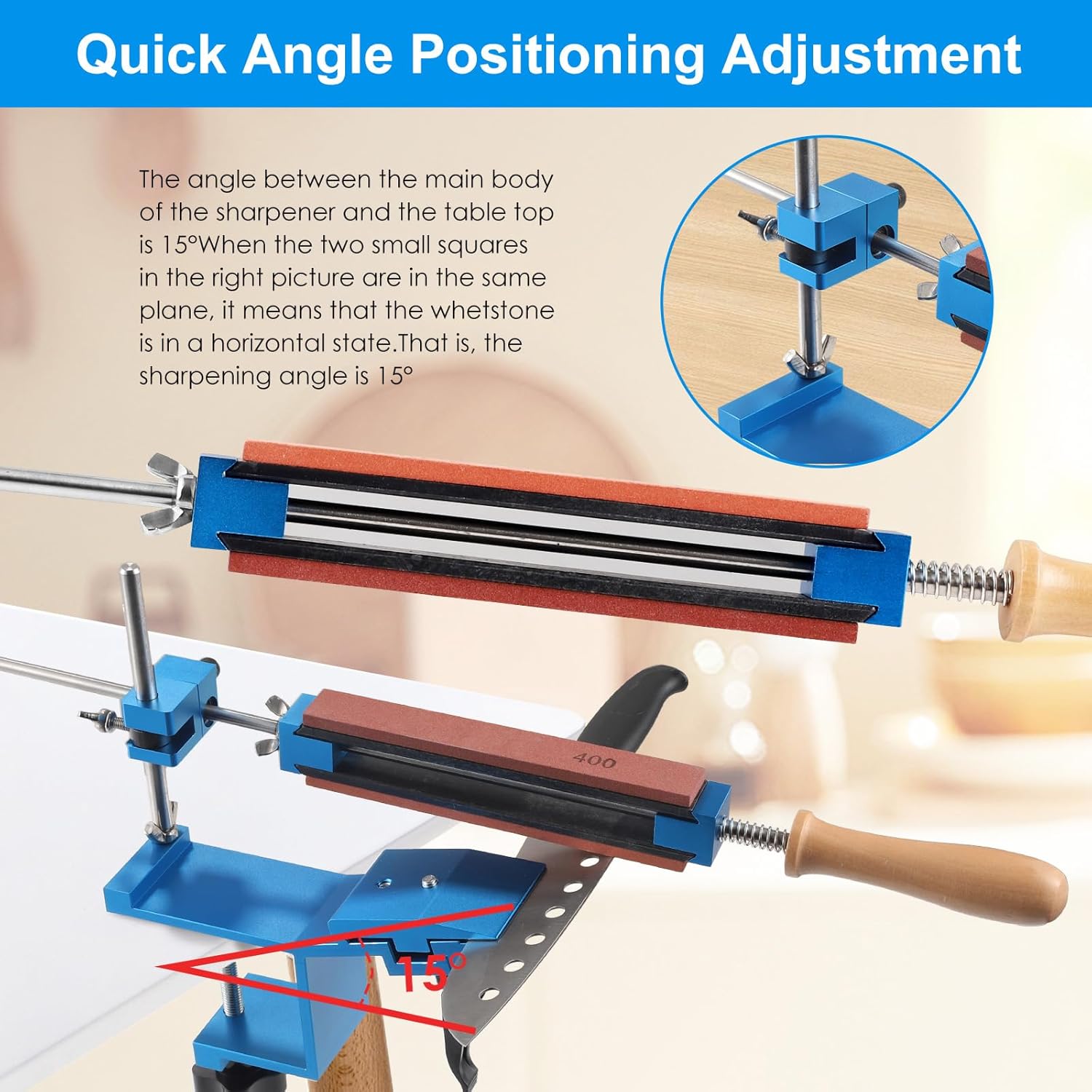 Affilacoltelli Manuale Professionale con Fissaggio Abrasivo - immagine 5
