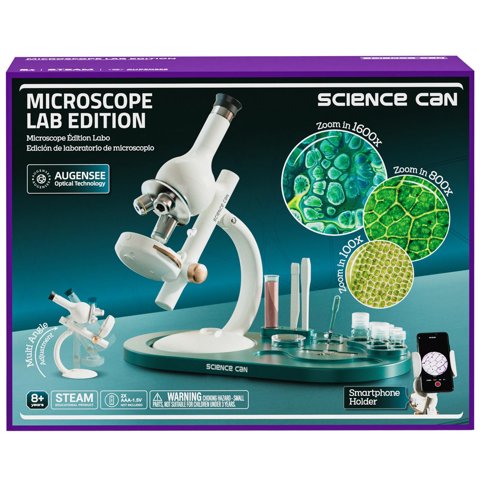 Science Can Microscopio per Bambini 40X-1600X LED