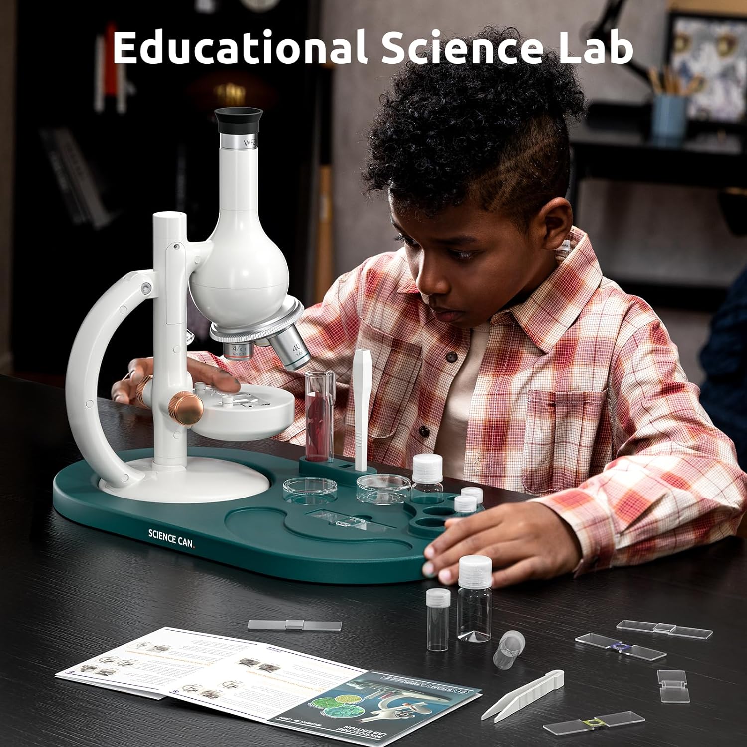 Science Can Microscopio per Bambini 40X-1600X LED - immagine 4