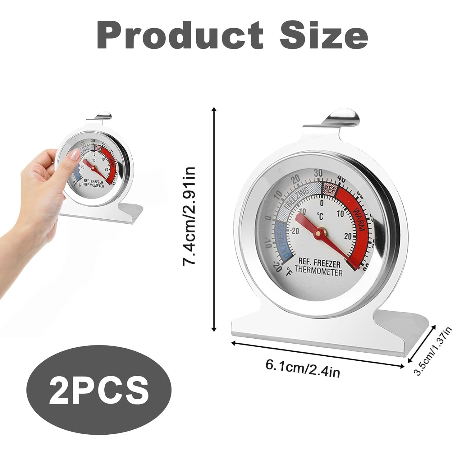 Termometri per Frigorifero e Congelatore 2 Pezzi - immagine 2