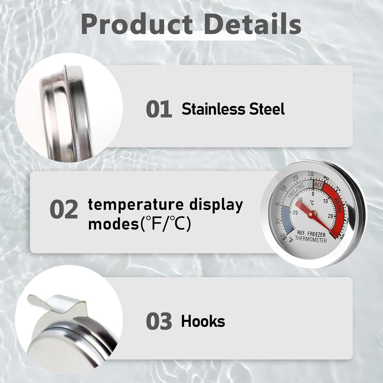 Termometri per Frigorifero e Congelatore 2 Pezzi - immagine 4