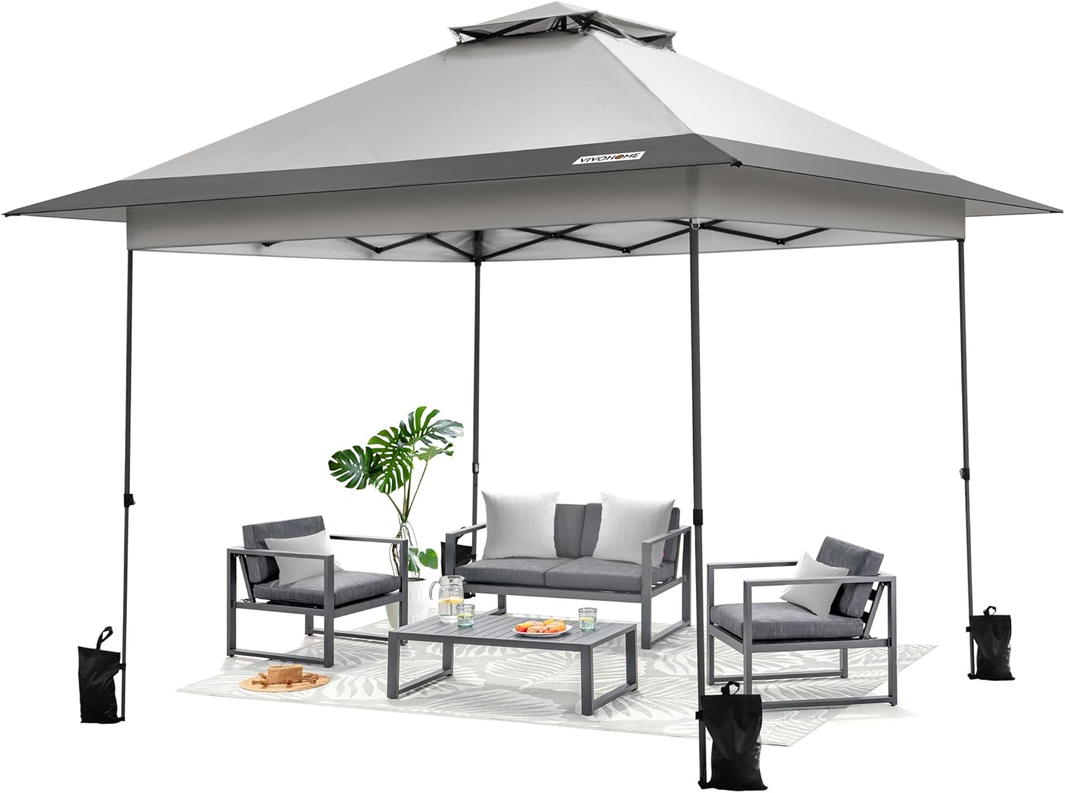 Vivohome Tenda a Baldacchino Pop-Up 3x3m per Esterni