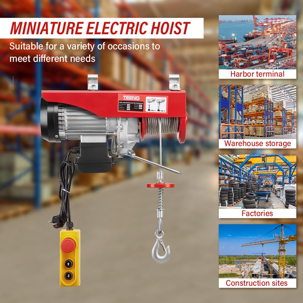 TEENO Paranco Elettrico 400/800KG con Telecomando - immagine 2