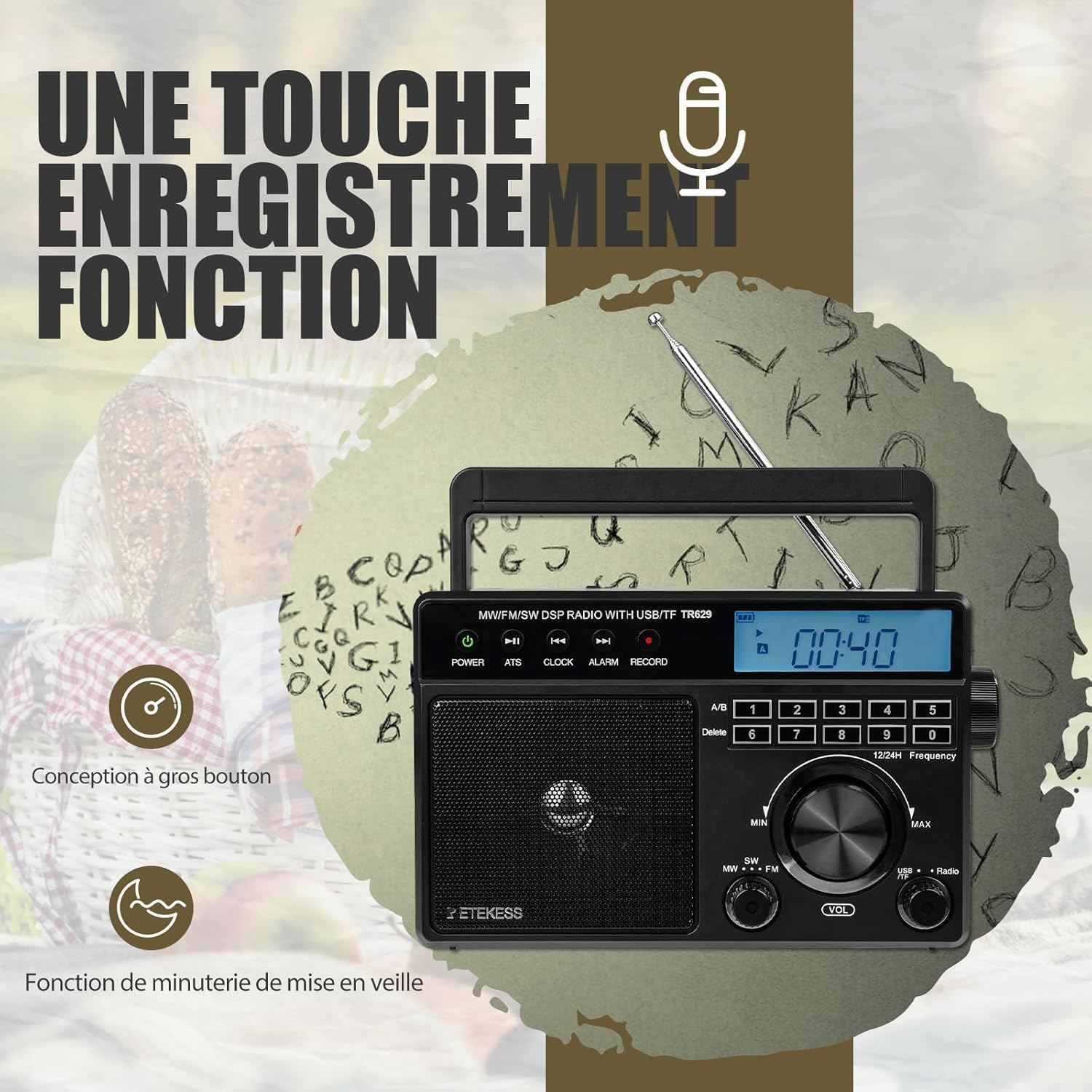 Retekess TR629 Radiolina Portatile Digitale - immagine 3