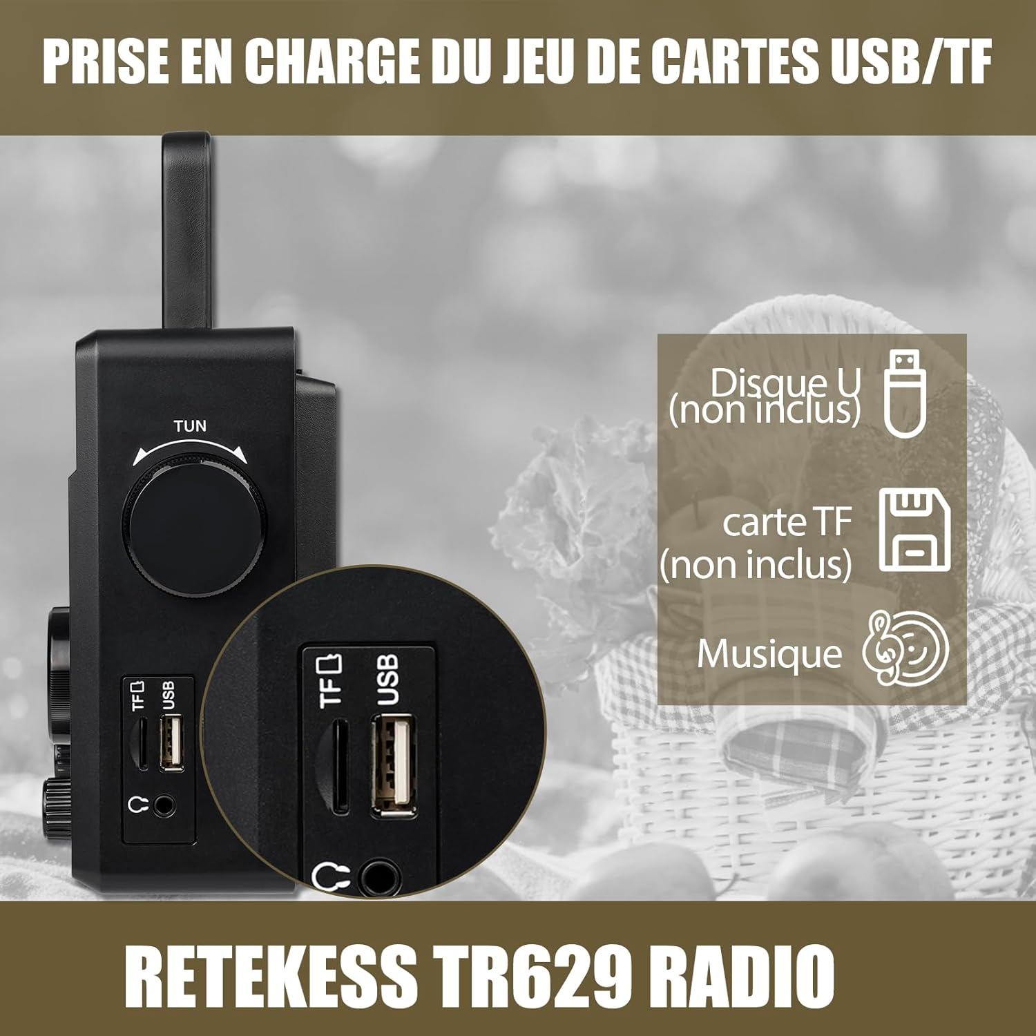 Retekess TR629 Radiolina Portatile Digitale - immagine 4