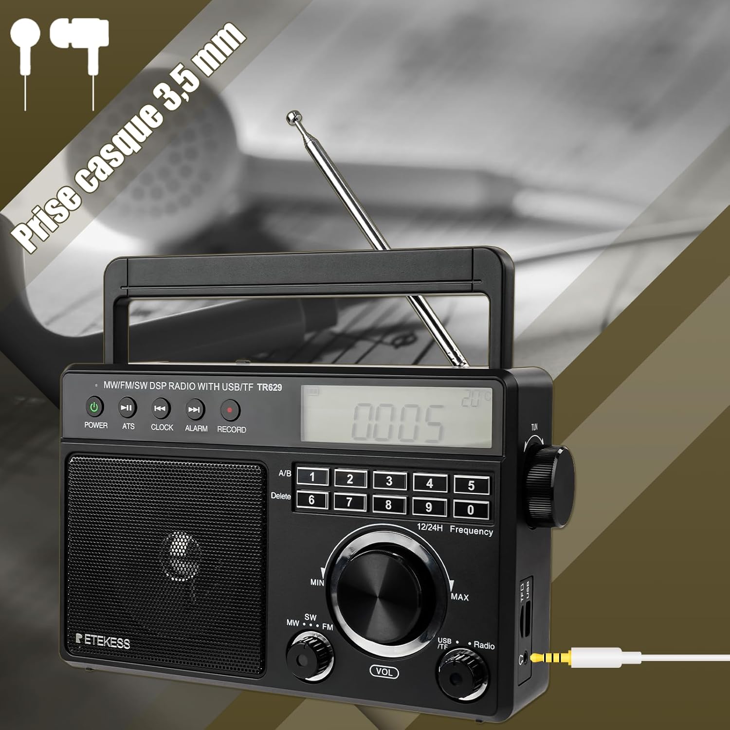 Retekess TR629 Radiolina Portatile Digitale - immagine 8