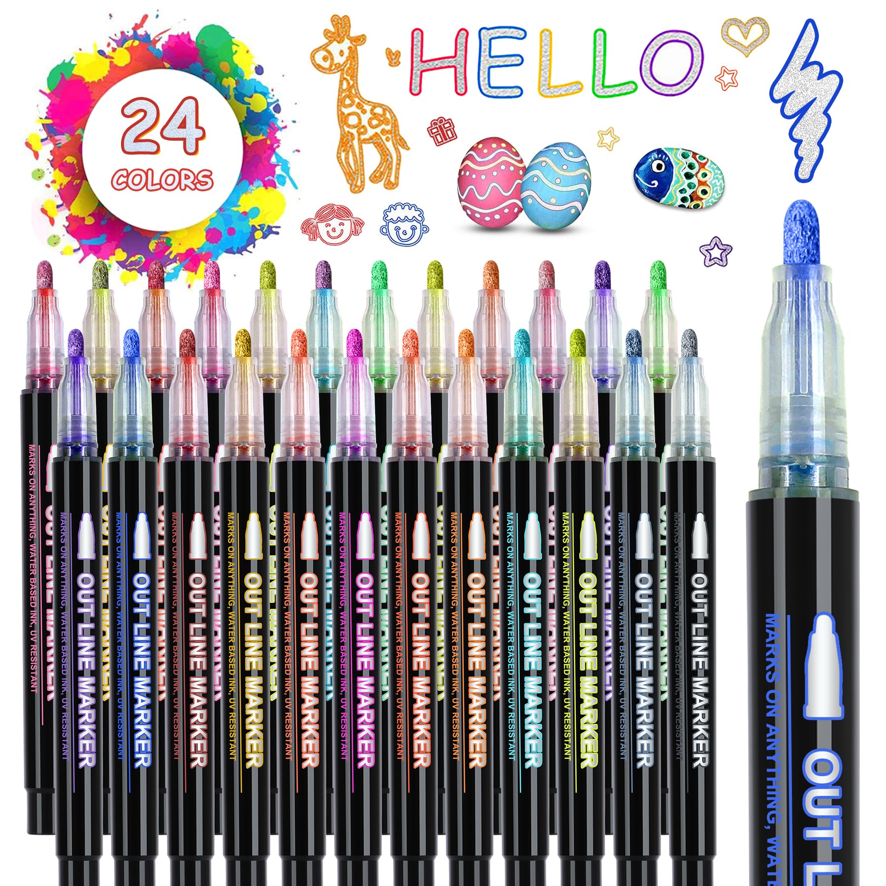 24 Matite Glitterate Magiche