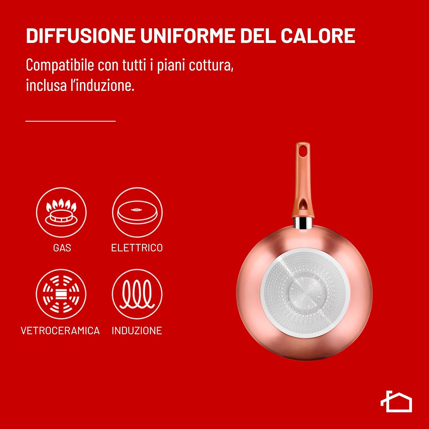 Lagostina Rosé - Wok Antiaderente Ø 28 cm Oro Rosa - immagine 5