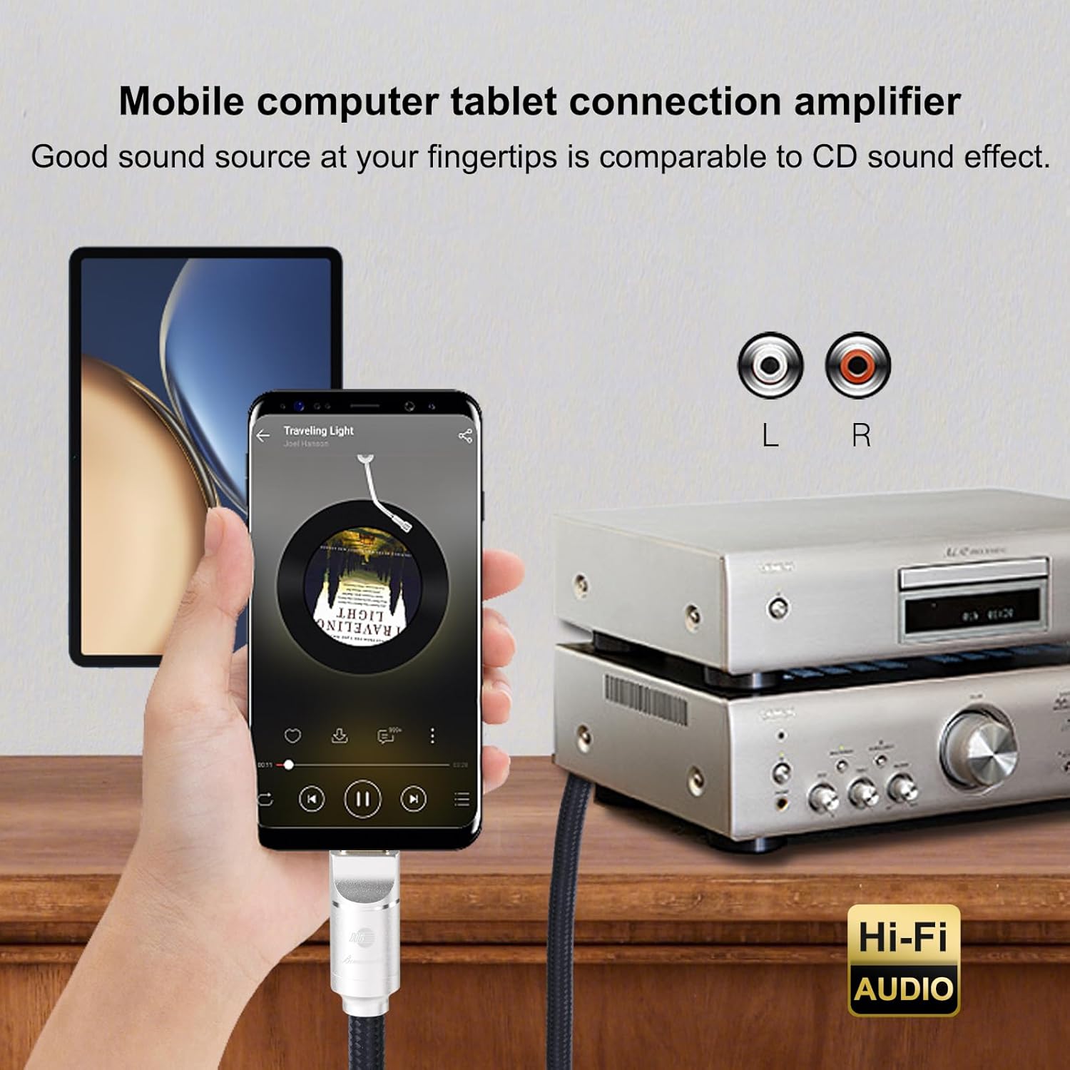 Boaacoustic JIB Cavo USB C a 2 RCA Audio 1m - immagine 5