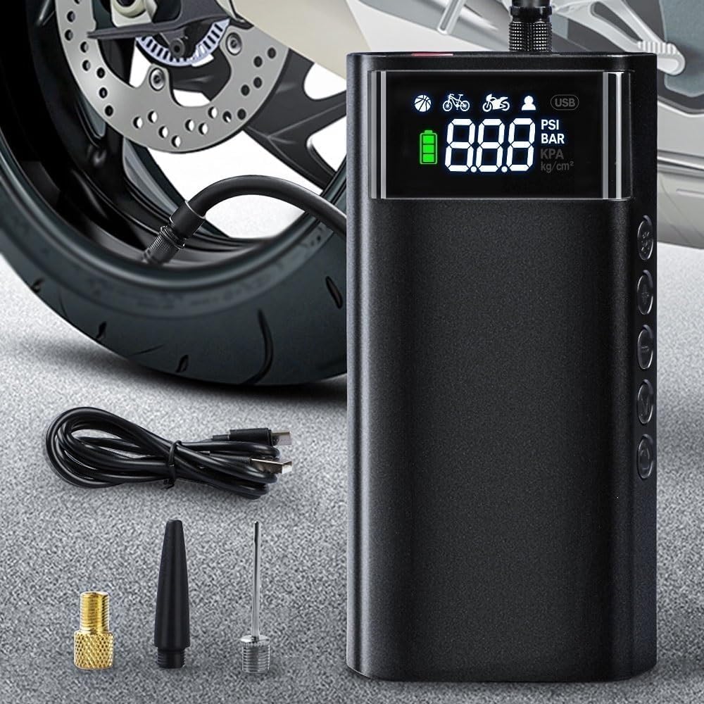 Pompa Aria Gonfiatore Pneumatico Auto 2000mAh 150psi