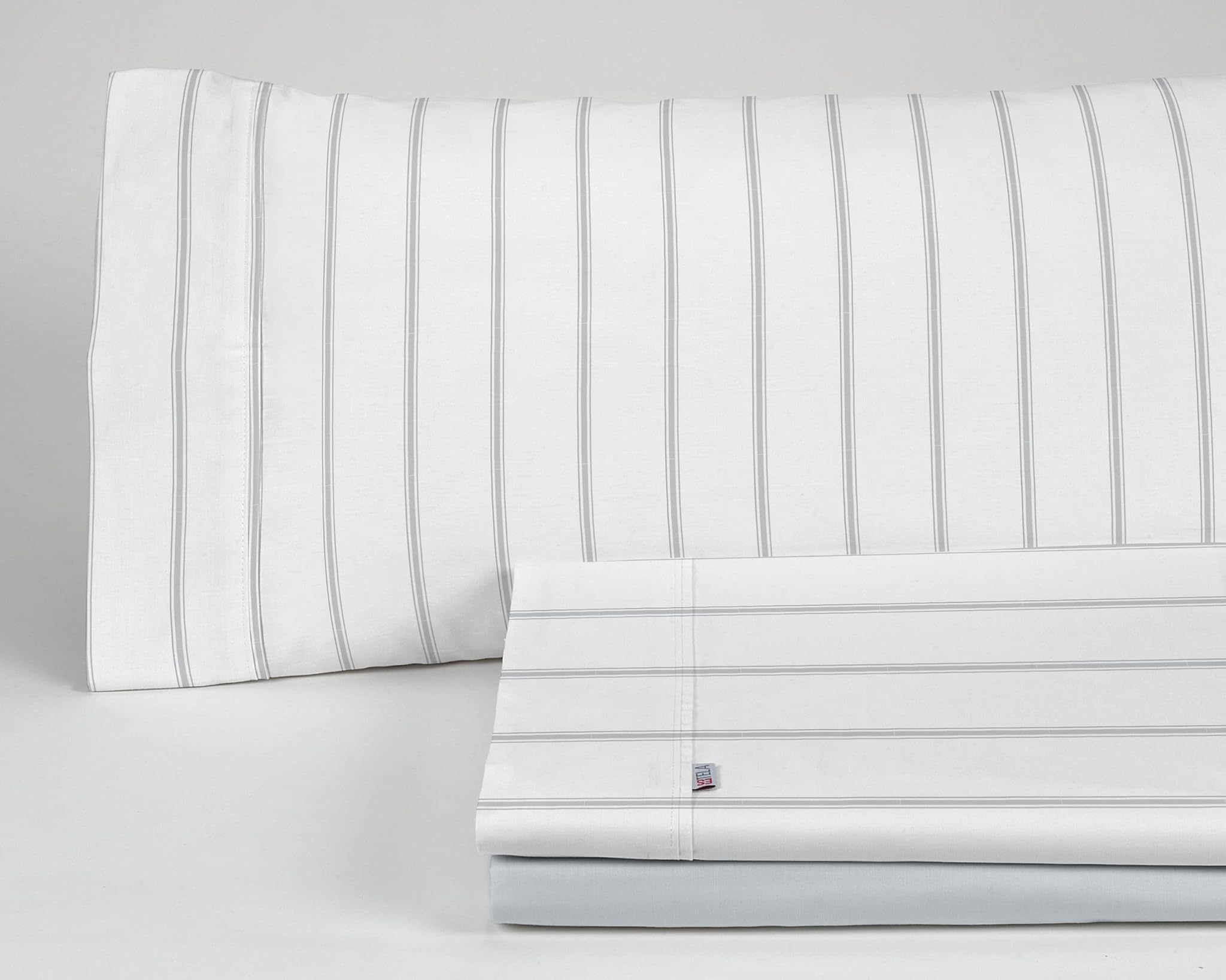 Juego de sábanas de algodón Rita color perla. Cama de 150 (2 alm) cm. 4 piezas