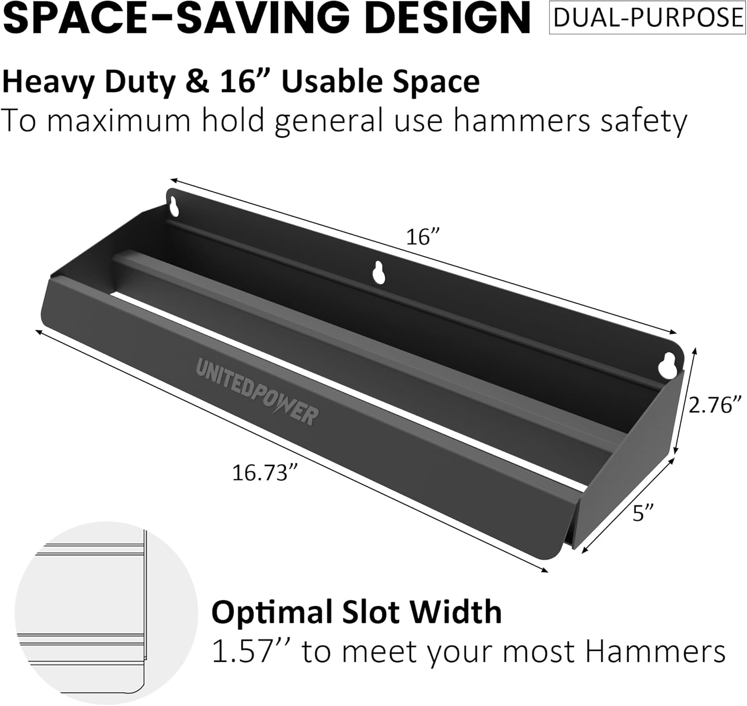 UNITEDPOWER Supporto per Martello da Parete - immagine 2