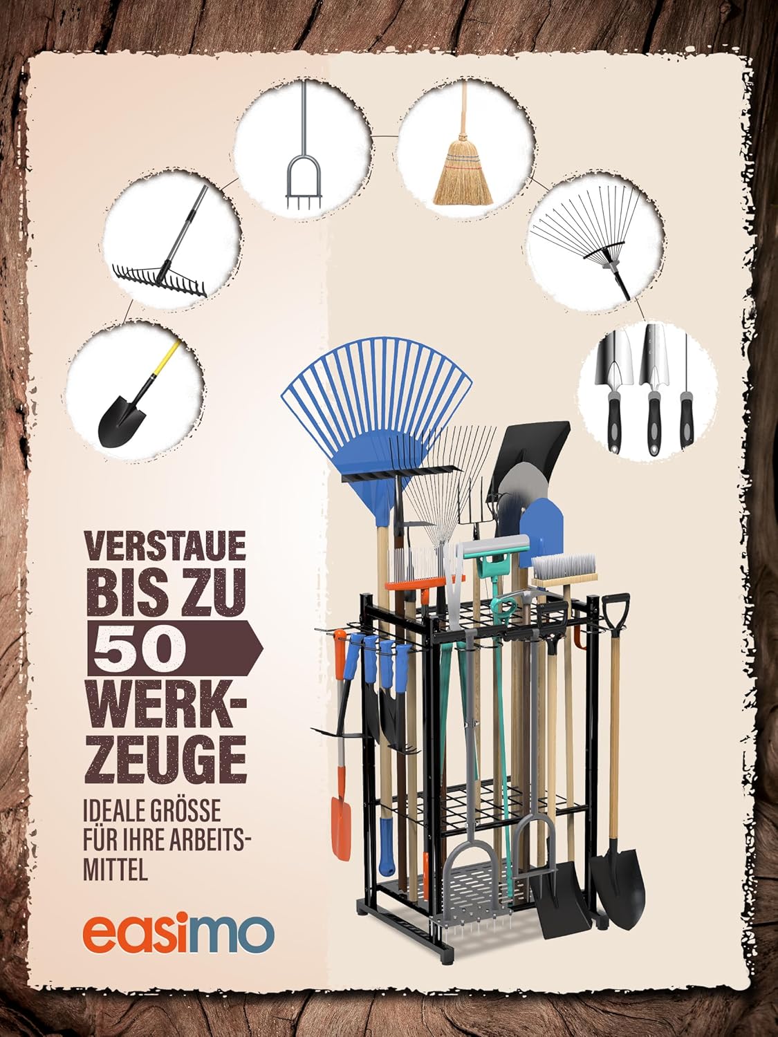 easimo Supporto per Attrezzi da Giardino - immagine 4