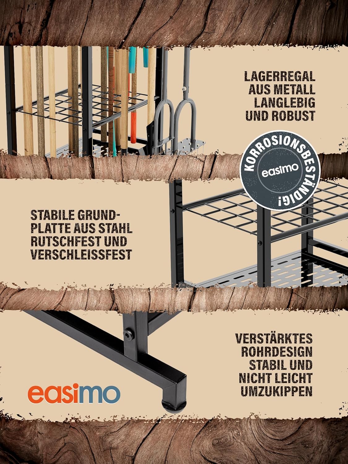 easimo Supporto per Attrezzi da Giardino - immagine 5