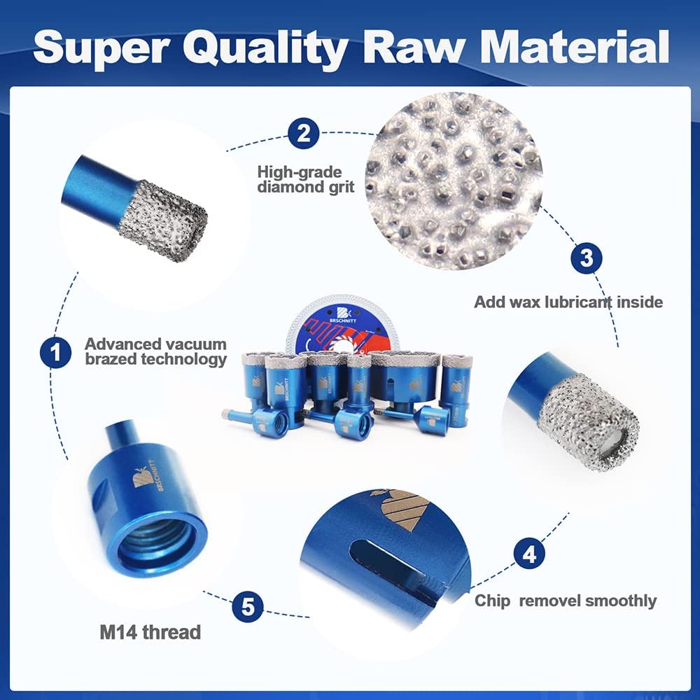 Brschnitt Set Punte Trapano Diamantate M14 - immagine 4