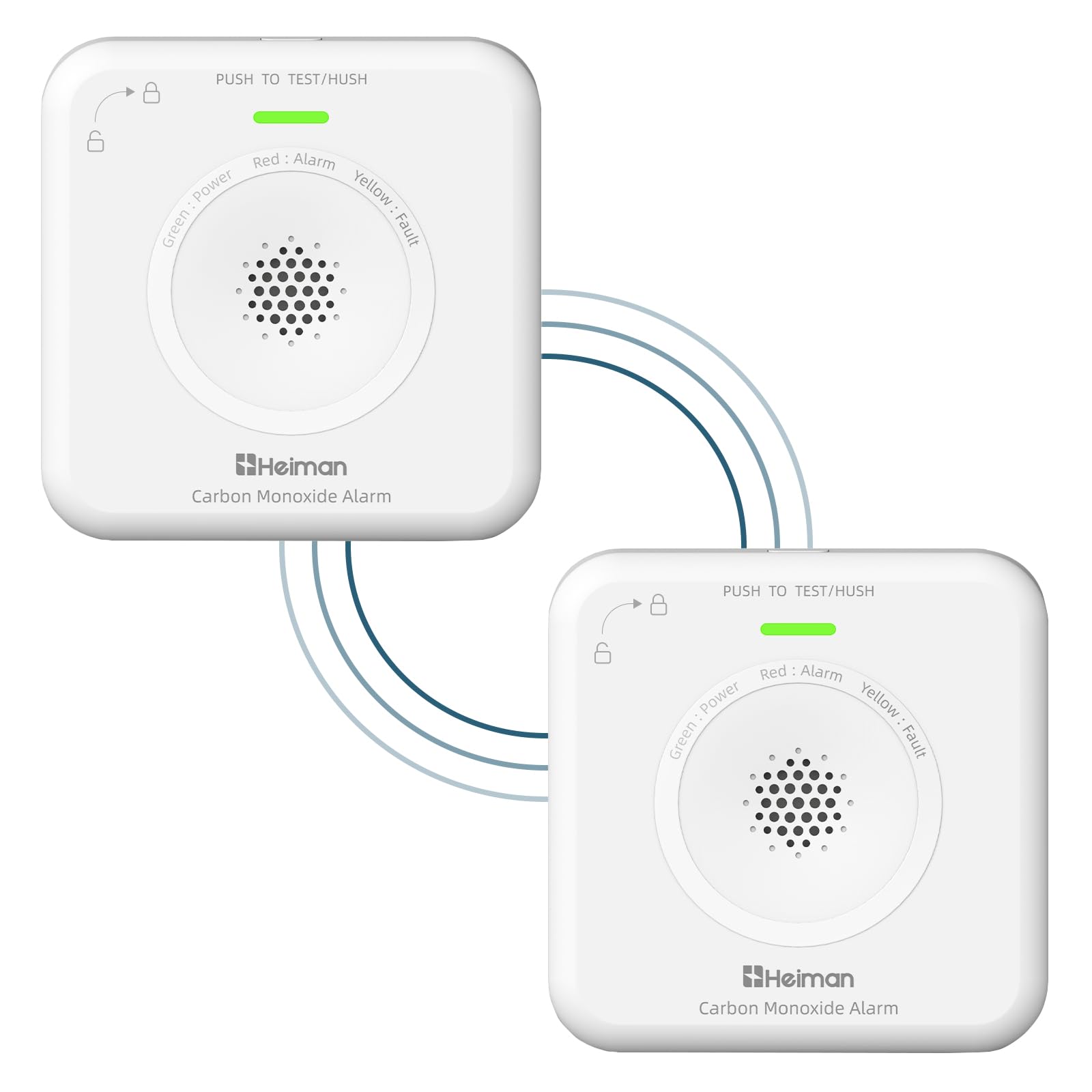 Heiman Rilevatore Monossido di Carbonio (CO) Interconnesso (2 PCS)
